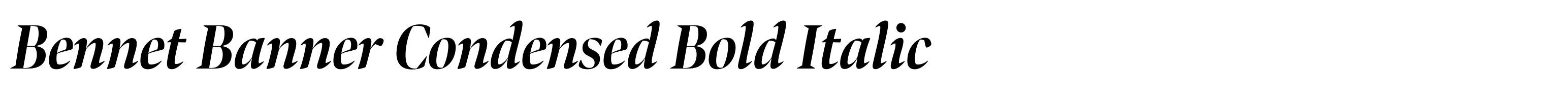 Bennet Banner Condensed Bold Italic